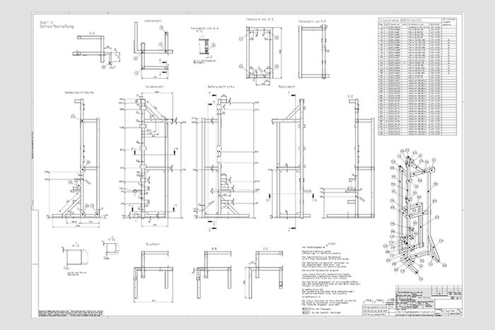 Konstruktionszeichnung